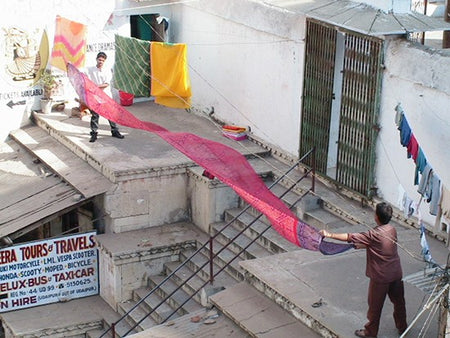 How to dry a sari
