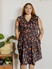 Lucille Plus Size Dress - Botanical Dusk