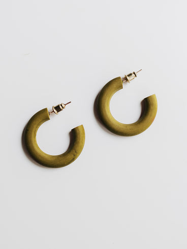 Lena Earrings - Olive