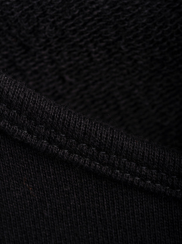 Sweatshirt Dress - Black Loop Knit
