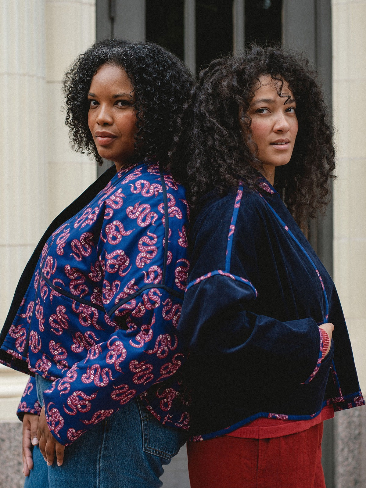 Women's Collins Reversible Navy Corduroy Jacket | Fair Trade