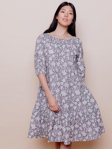 Marnie Dress - Grey Floral