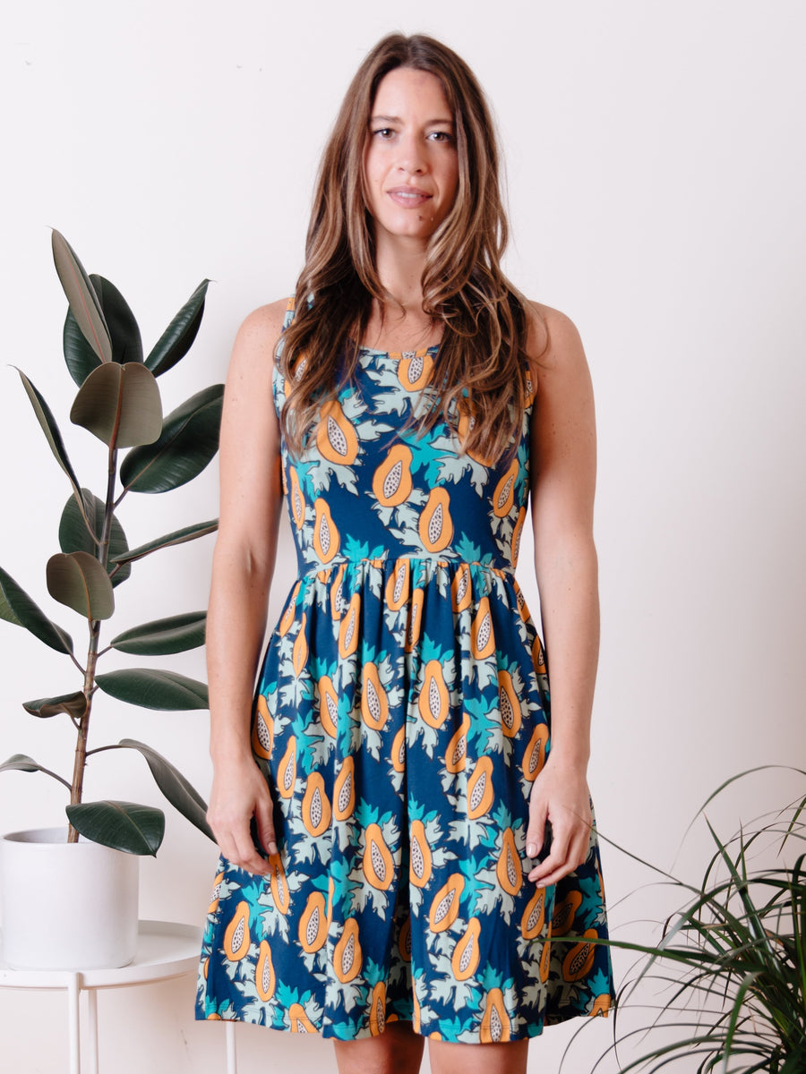Summer Sonnet Dress Papaya - Fair Trade Dresses | Mata Traders