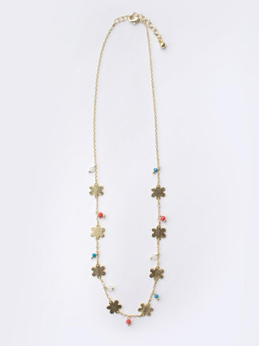 Petite Flower Necklace - Gold