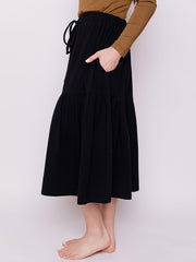 Marla Tiered Skirt - Black