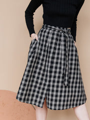 Laci Skirt - Black Plaid