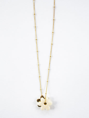 Layered Flower Necklace - Gold