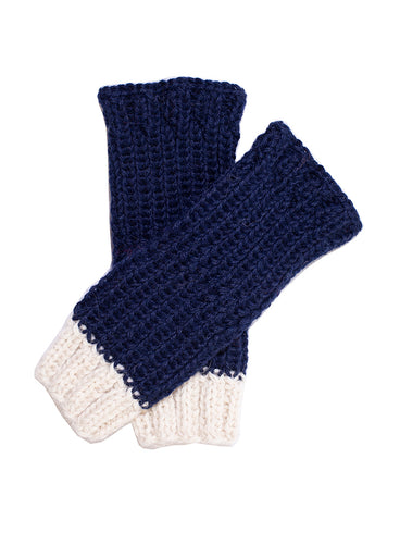 Pampa Fingerless Gloves by Awamaki - Navy