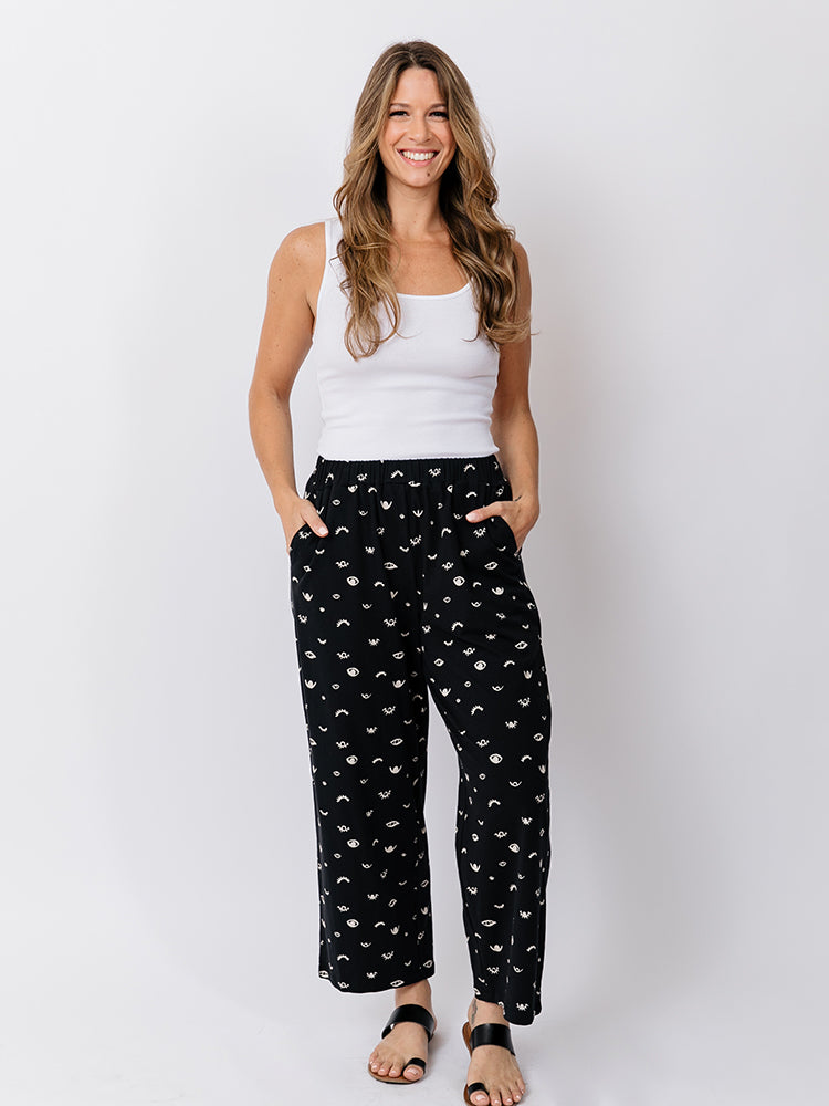 Fae Wide Leg Pant - Onyx Eyes