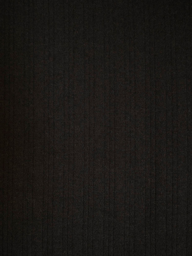 Rita Long Sleeve Jumpsuit - Black Rib Knit