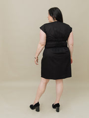 Artsy Traveler Plus Size Dress - Black Denim