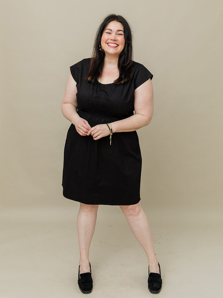 Artsy Traveler Plus Size Black Denim Dress - Fair Trade Dresses