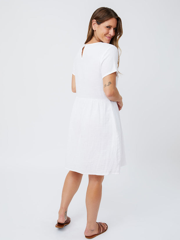Serenade Dress - White Gauze