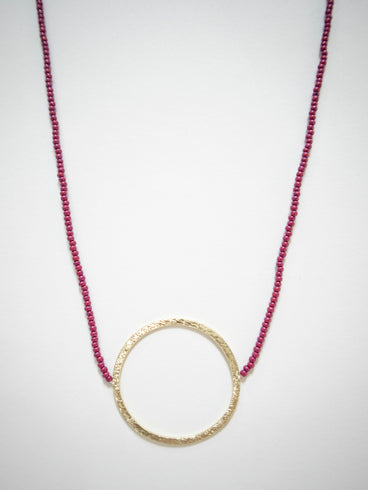 All Around Beaded Necklace - Mulberry