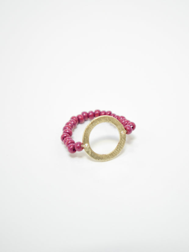 All Around Beaded Ring - Mulberry