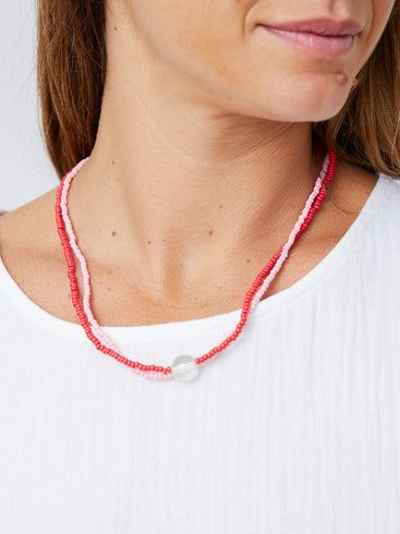 Dolly Beaded Necklace - Cherry