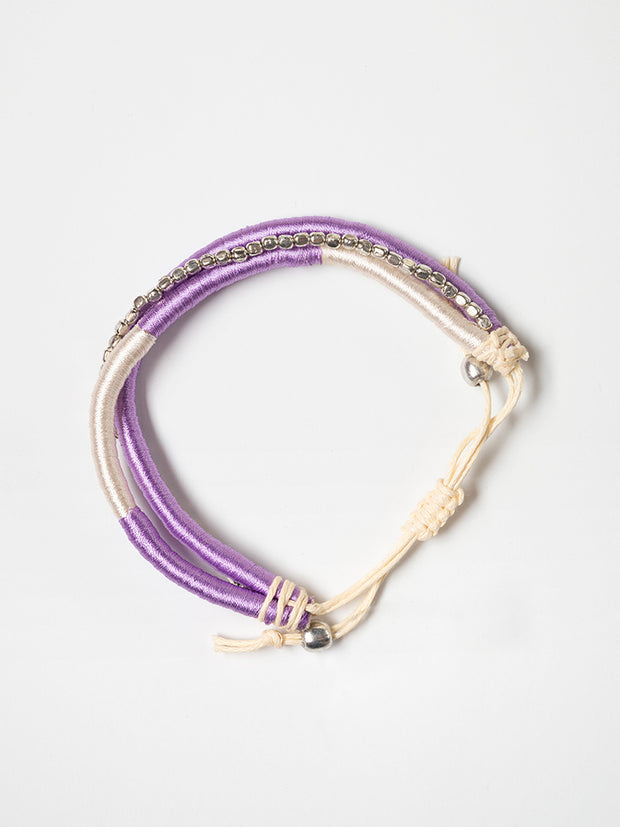 Friendship Threaded Bracelet - Lavender
