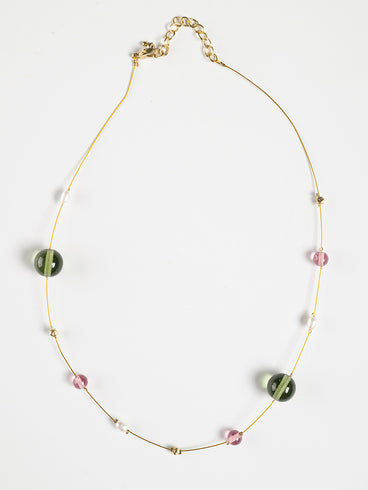 Laurel Beaded Necklace - Gold