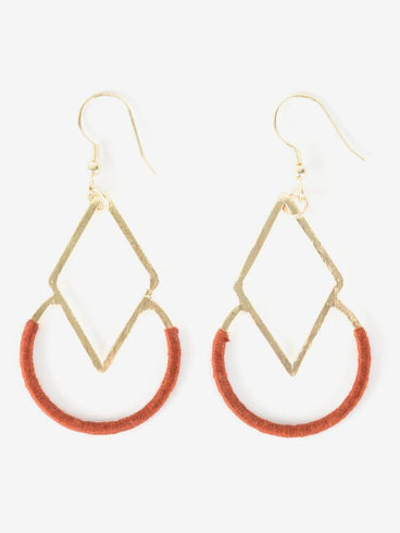 Graphic Threads Earrings - Rose