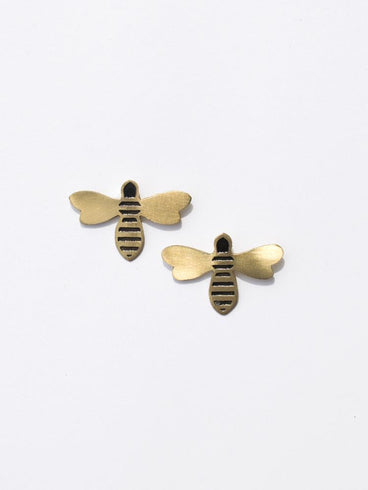 Honey Bee Studs - Gold
