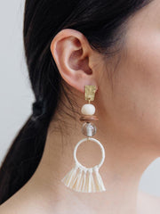 Alaya Raffia Earrings - Gold