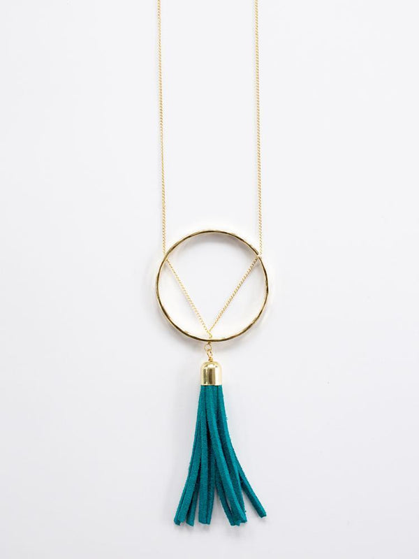 Ellaria Tassel Necklace - Turquoise