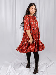 Adelaide Tiered Mini Dress Modern Objects Cranberry