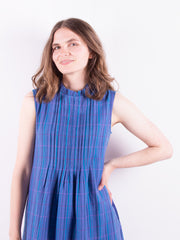 Meredith Sleeveless Dress Lagoon Plaid
