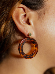 Abilene Hoop Earrings - Tortoiseshell