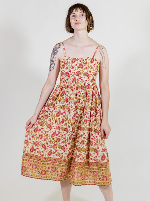 Sofia Midi Dress - Floral Paisley