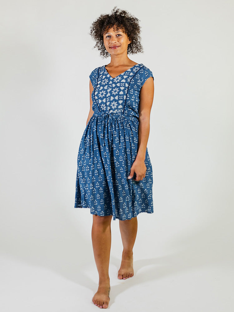 Nashville Dress Indigo Mix - Fair Trade Dresses | Mata Traders