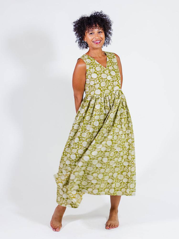 Olivia Dress Pear Floral - Fair Trade Dresses | Mata Traders