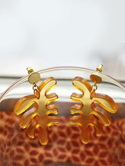 Matisse Leaf Earrings Amber
