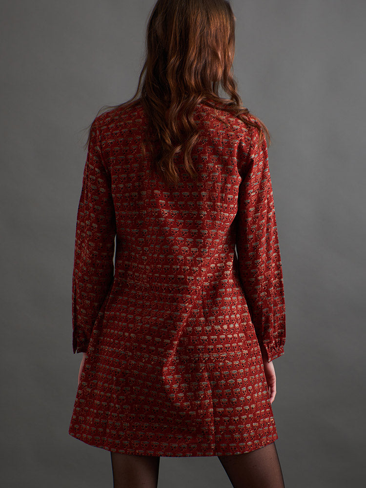 Victoria Tunic Dress Currant Red - Fair Trade Dresses | Mata Traders Currant Red / S Victoria Tunic Dress Currant Red - Fair Trade Dresses | Mata Traders Currant Red / S