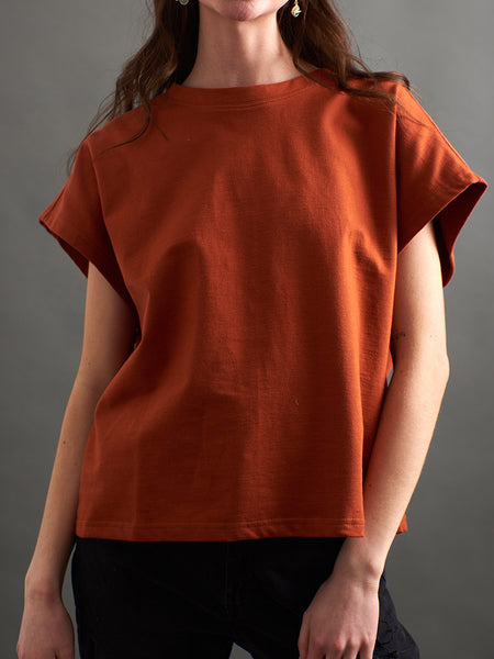 Caitlin Top Loop Knit Clay Color - Fair Trade Clothing | Mata Traders