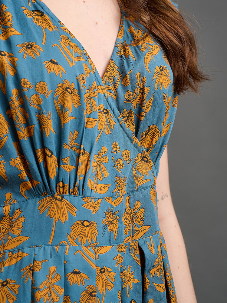 Lucille Dress - Teal Floral Lucille Dress - Teal Floral