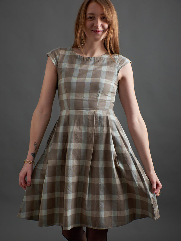 Devonshire Dress - Sterling Plaid