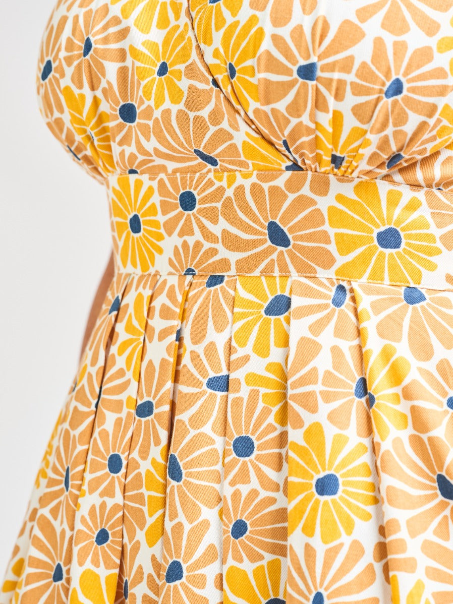 Lucille Dress Sunny Floral - Fair Trade Dresses | Mata Traders