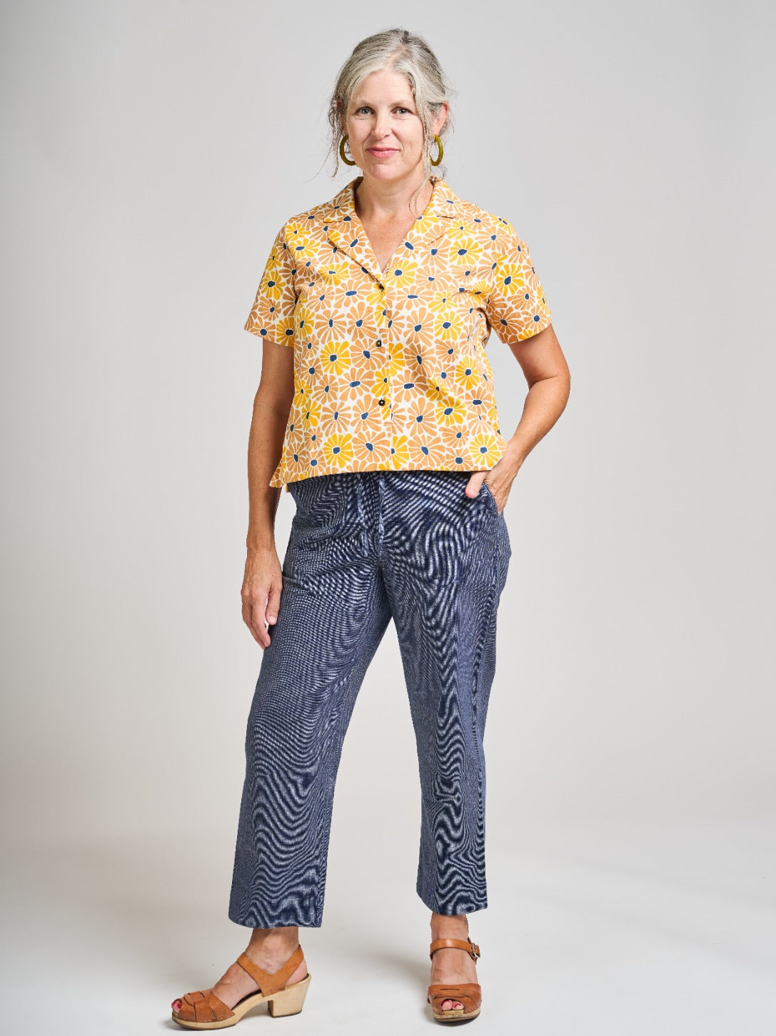 Yellow Camp Shirt Sunny Floral - Fair Trade Clothing | Mata Traders