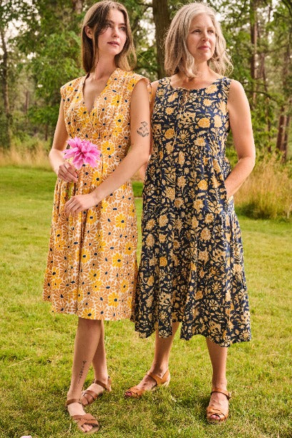 Lucille Dress Sunny Floral - Fair Trade Dresses | Mata Traders