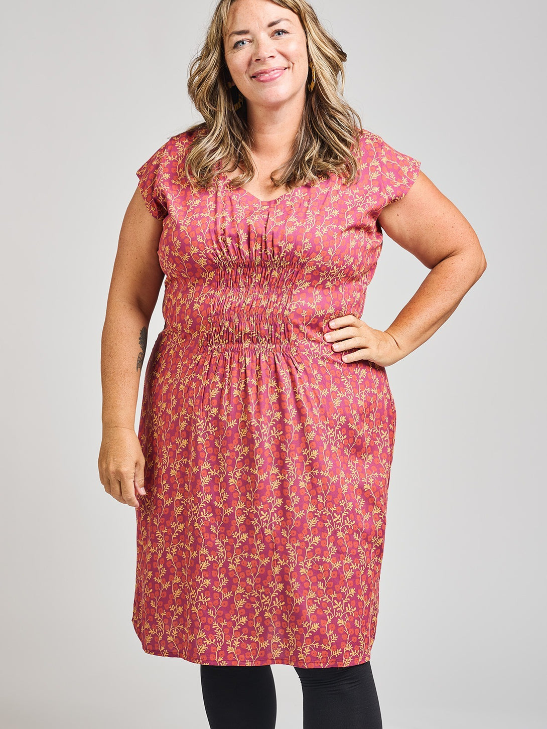 Artsy Traveler Plus Size Dress Berry Poppy - Fair Trade Dresses