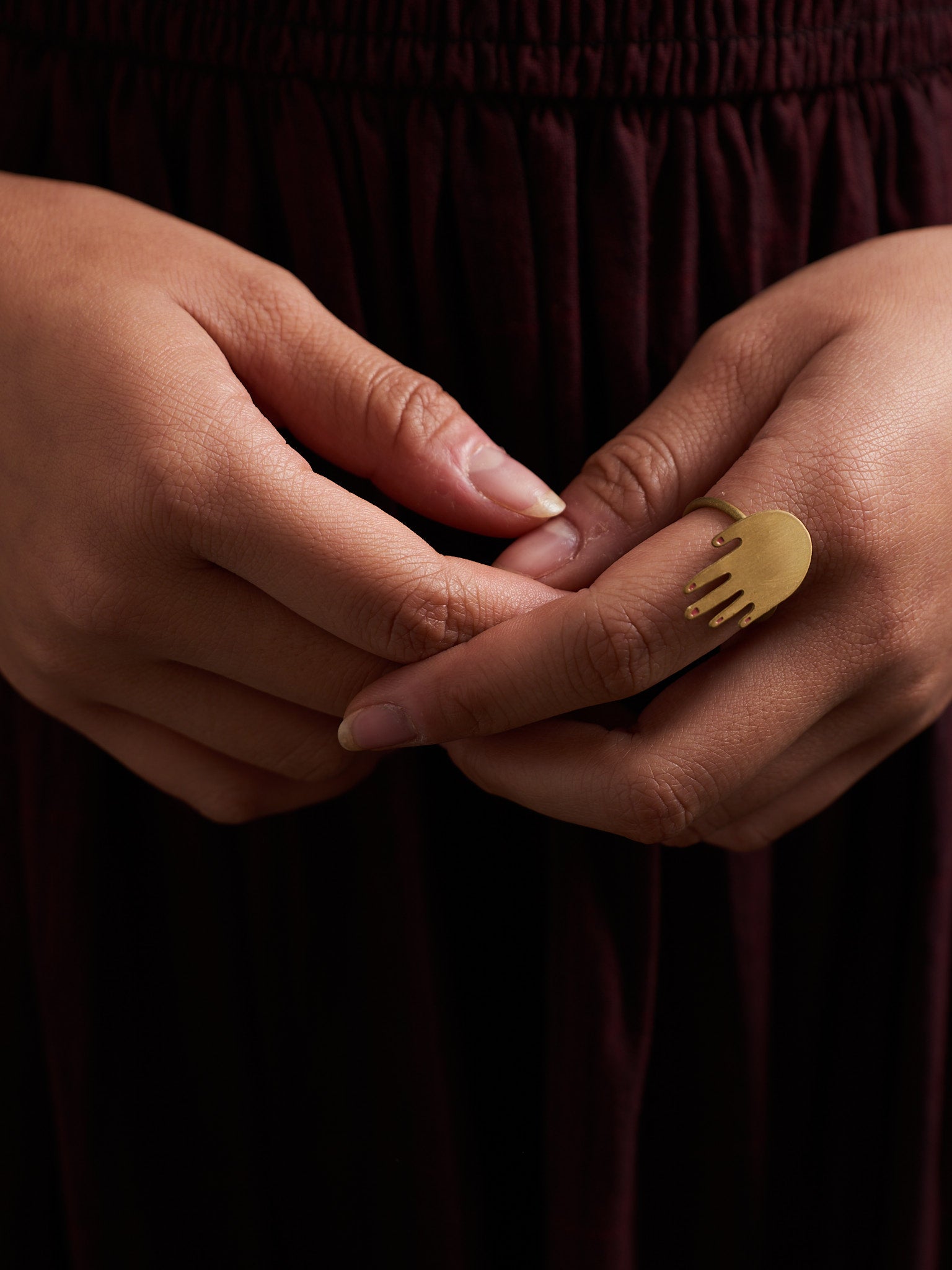 Mani Ring Gold - Handmade Jewelry | Mata Traders
