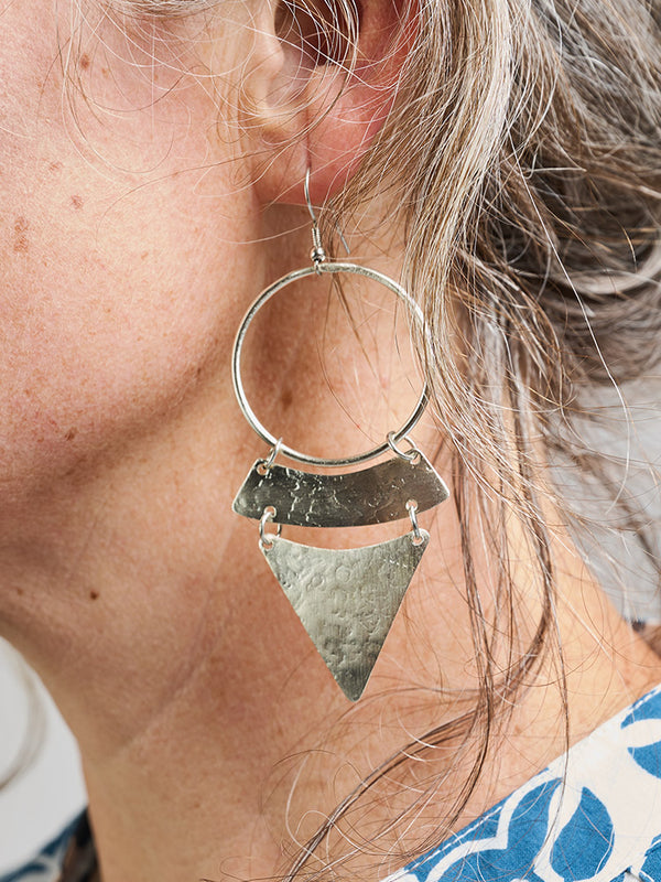 Stacked Sunra Earrings Silver