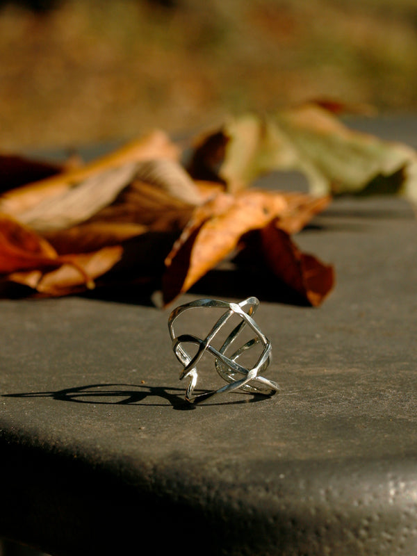 Criss Cross Ring Silver