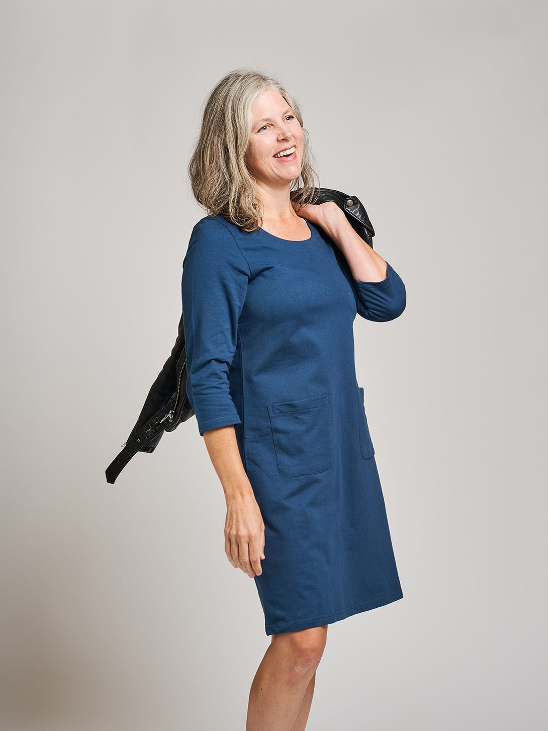 Sylvan Fall Winter Blue Shift Dress | Fair Trade Dresses | Mata Traders Sylvan Fall Winter Blue Shift Dress | Fair Trade Dresses | Mata Traders