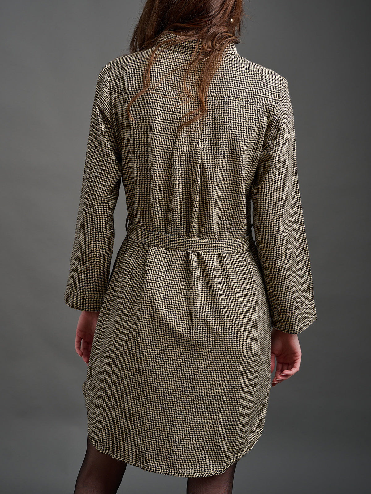 Sonja Shirtdress Houndstooth - Fair Trade Dresses | Mata Traders