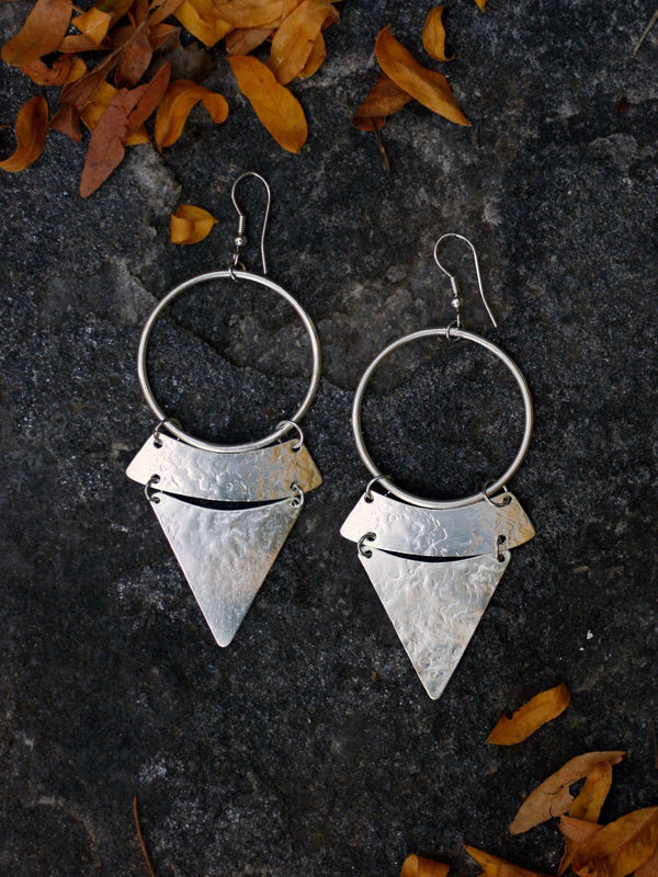 Stacked Sunra Earrings Silver