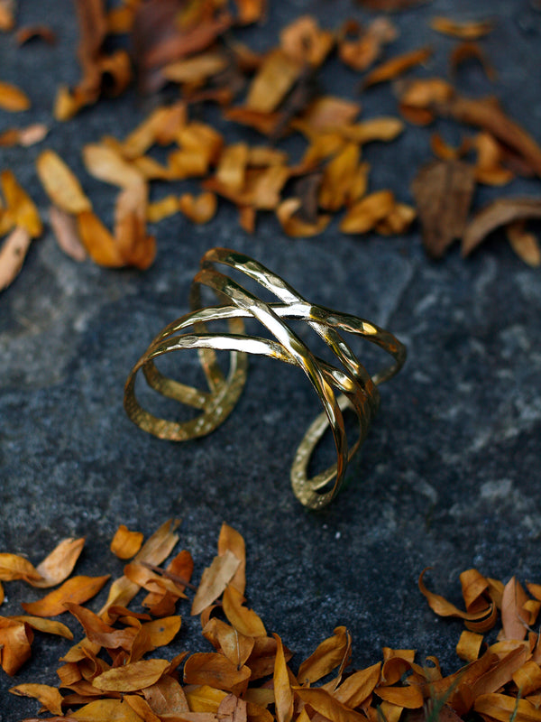 Criss-Cross Cuff Gold