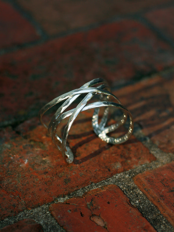 Criss-Cross Cuff Silver