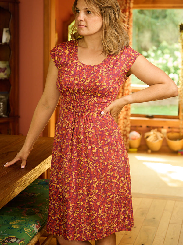 Artsy Traveler Dress - Berry Poppy